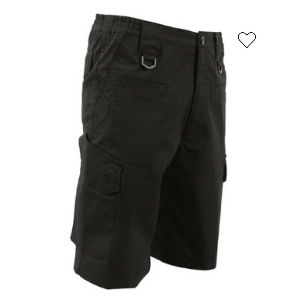 LA Police Gear Men Sz 42 Operator Tactical Shorts Elastic Black Cargo‎ Rip Stop